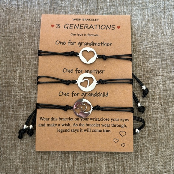 3 Generations Wish Bracelet set - Picture 1 of 2